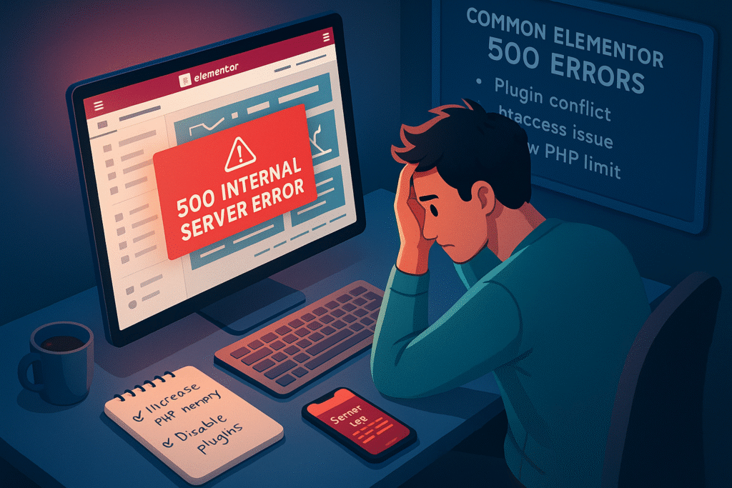 Server Error 500 Elementor