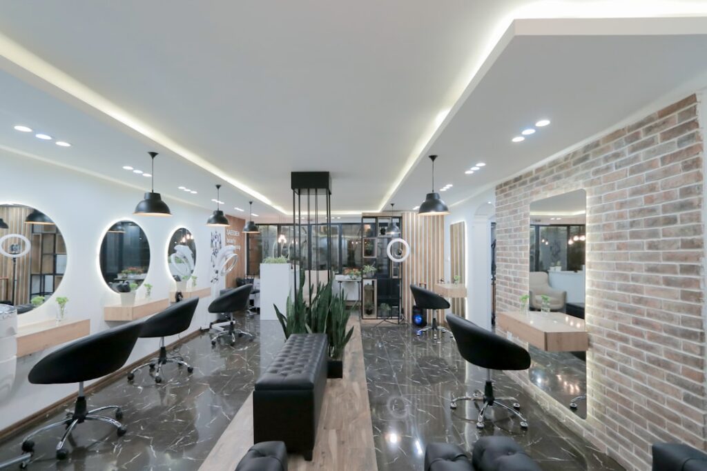 Modern hair salon interior